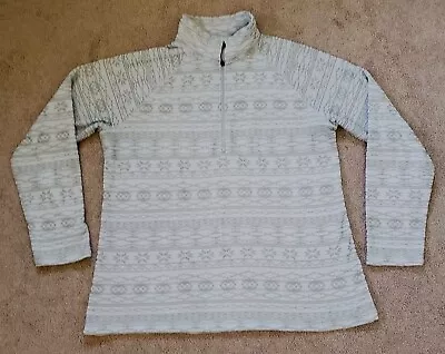 Buy Eddie Bauer Aztec Pattern Fleece Jacket Gray Turtle Neck Women's Size XL • 17.51£