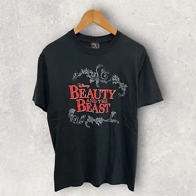 Buy Disney Beauty And The Beast Women's Graphic T Shirt Black Size Medium • 14.74£