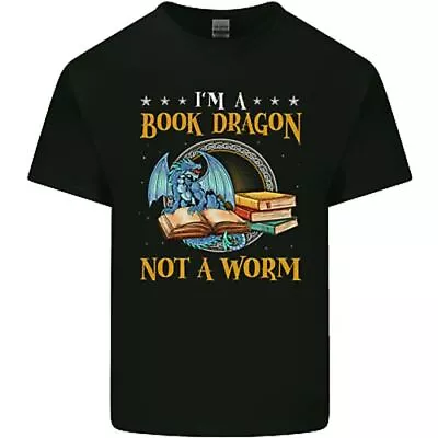 Buy Book Dragon Funny Booklover Reader Worm Mens Cotton T-Shirt Tee Top • 10.99£