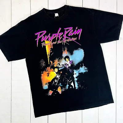 Buy Prince Purple Rain Vintage T Shirt Prince And The Revolution Black Graphic Print • 73.52£