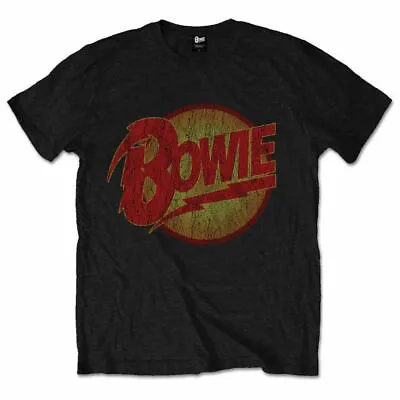 Buy Officially Licensed David Bowie Diamond Dogs Logo Mens Black T Shirt Classic Tee • 14.50£