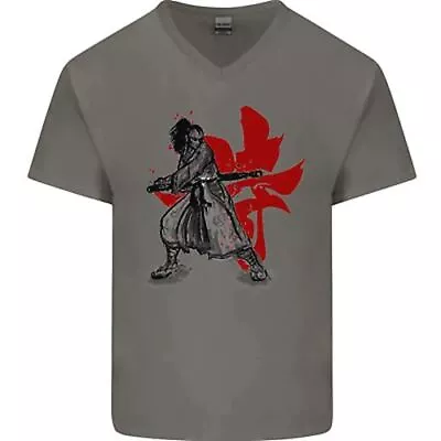 Buy Samurai Spirit MMA Mixed Martial Arts Mens V-Neck Cotton T-Shirt • 11.99£