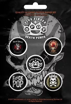 Buy Five Finger Death Punch - 5fdp (new) (gift) Badge Pack Official Band Merch • 6.50£