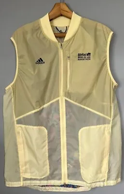 Buy ADIDAS Berlin Marathon ADIZERO Training Vest Jacket Size Extra Large Yellow XL • 49.99£