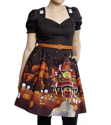 Buy Disney Loungefly Stitch Shoppe Halloween Mickey Haunted Mansion Allison Dress 1X • 50.14£