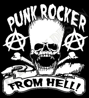 Buy Punk Rocker From Hell Mens Ladies T-Shirt 70's The Clash Sex Pistols Ruts Cramps • 12.95£