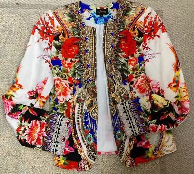 Buy Czarina Cream Floral Jacket XS Ladies Crystal Camilla Print • 69£