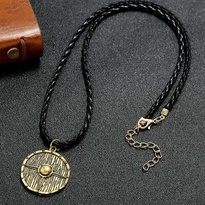 Buy Norse Viking Lagertha Shield Pendant Necklace Chain Women Men Viking Jewelry • 1.92£