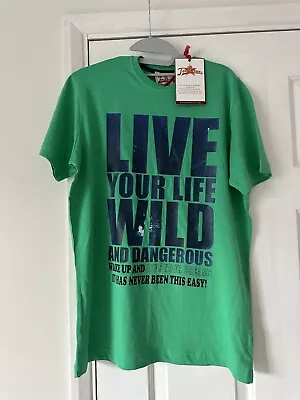 Buy Joe Browns Live Your Life Wild And Dangerous Live Your Dreams T Shirt Green NEW • 10£