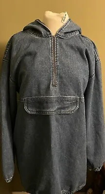 Buy Boohoo Hooded Denim Front Pocket Dress Size 8 Brand New With Tags • 15£