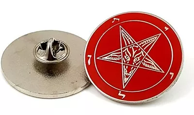 Buy SoB Lapel Pin - Red Goth Punk Occult Pagan Church Of Satan • 7.72£