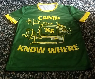 Buy Stranger Things T Shirt Camp Know Where M L XL Green 85 Polyester Dustin  • 2.99£