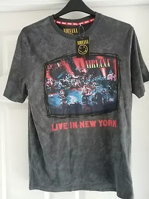 Buy Nirvana Live In New York Band T-shirt Tee Medium  • 10£