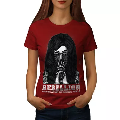 Buy Wellcoda Emo Horror Girl Womens T-shirt, Apparel Casual Design Printed Tee • 15.99£