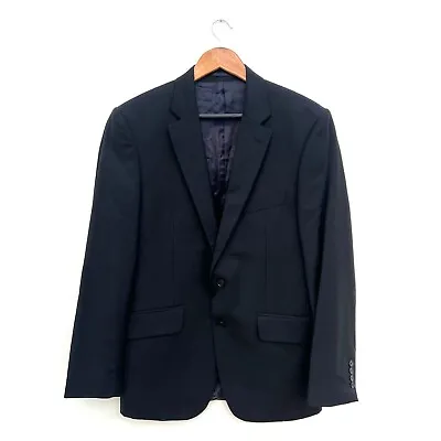 Buy Aquascutum Wool Blazer Suit Jacket Mens 40R Black Pin Stripe Coat Smart Formal • 34.99£