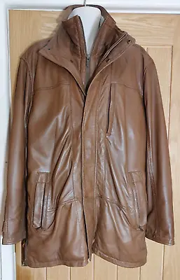 Buy Mens LAKELAND Fine Leather Jacket Size 42 Tan/light Brown • 50£
