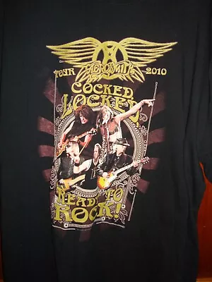 Buy Aerosmith Cocked Locked 2010 Euro Tour T-shirt Xl • 15£