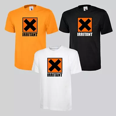 Buy Irritant Symbol T-Shirt - Funny T-Shirt Fancy Dress Annoying Joke Chemical Humor • 11.49£