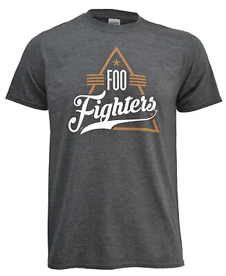 Buy Foo Fighters T Shirt Triangle Official Dave Grohl Rock Band Logo Grey S-2XL New • 14.95£