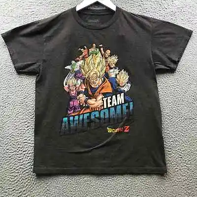 Buy Dragon Ball Z Team Awesome! Anime Manga T-Shirt Boys Youth XL Short Sleeve Gray • 10.23£