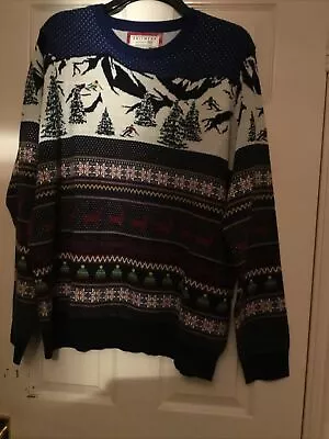 Buy Men’s F&F Knitwear Christmas Jumper Lights Up Size 3 X Large • 27£