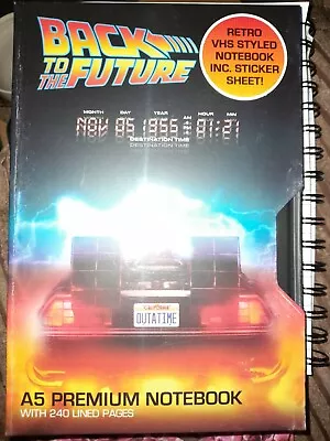 Buy Back To The Future Vhs Premium A5 Bound Notebook 100% Official Quality Merch • 10.50£