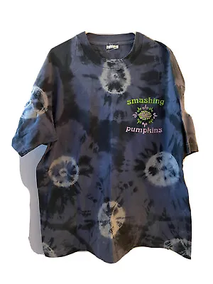 Buy Vintage - 1990’s Smashing Pumpkins Tie-Dye T-Shirt XL, Used, Grunge, Rare • 250£