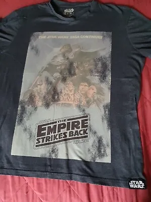 Buy Rare Star Wars Empire Strikes Back Tu Tshirt Dark Grey SzXL 48 . Immac Cond.Used • 15.99£