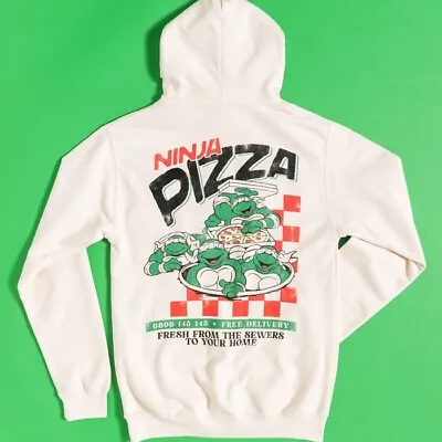 Buy Official Teenage Mutant Ninja Turtles Pizza Hoodie : S,XXL • 39.99£