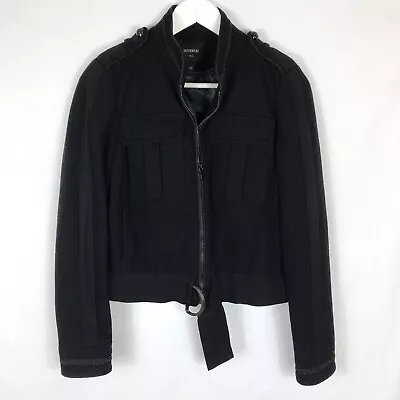 Buy NEXT Navy Black Military Style Wool Short Coat Jacket 10 Retro Unique Punk Emo • 35£