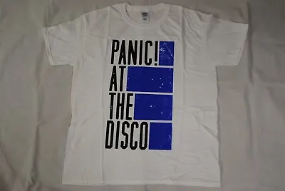Buy Panic At The Disco Blue Stripes Logo T Shirt New Official Band Group Rare • 9.99£
