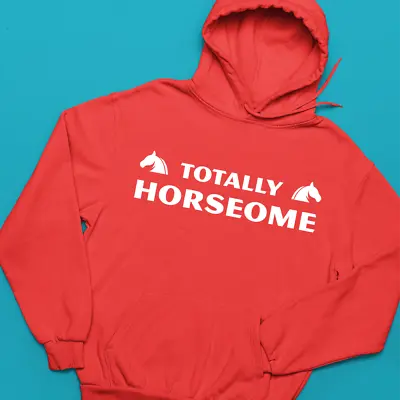 Buy Totally Horseome Hoodie Horse Riding Equestrian Animal Lovers Funny Retro Gifts • 16.99£