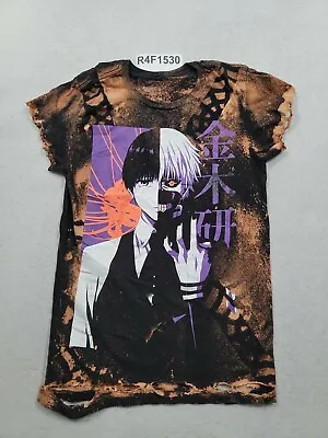 Buy Tokyo Ghoul Unique Custom Hand Dyed & Thrashed Graphic Tee Women's Shirt S • 15.19£