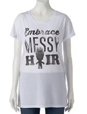 Buy Embrace Messy Hair Troll T-Shirt White / Black (Juniors Medium) Soft T-Shirt • 14.46£