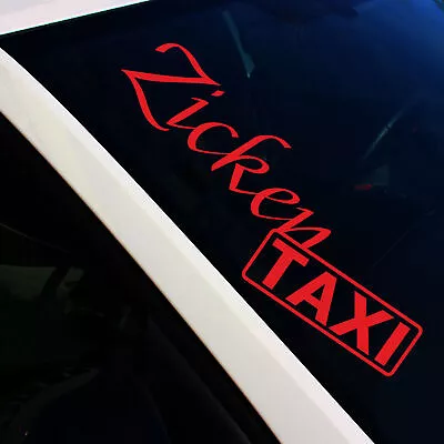 Buy Windshield Sticker Zig Taxi Carmine Red Sticker Tuning Car Decal FS135 • 8.63£