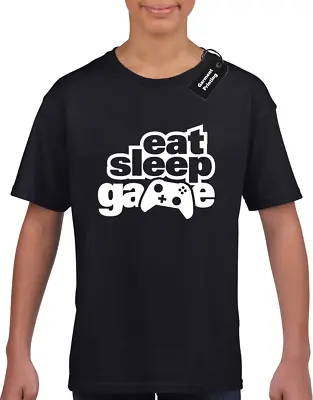 Buy Eat Sleep Game Kids T Shirt Gamer Gaming Gift Idea Top Funny Childrens • 7.99£