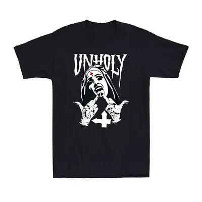 Buy Satanic Nun Tattoos Unholy Gothic Evil Anti-Christ Vintage Men's T-Shirt T-shirt • 17.99£