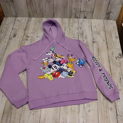 Buy DISNEY Mickey And Friends Women's -Size Large- Fleece Hoodie Pullover Sweater • 19.20£