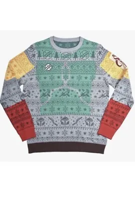 Buy Large (UK) Star Wars Boba Fett Mandalorian Ugly Christmas Xmas Jumper / Sweater • 24.99£