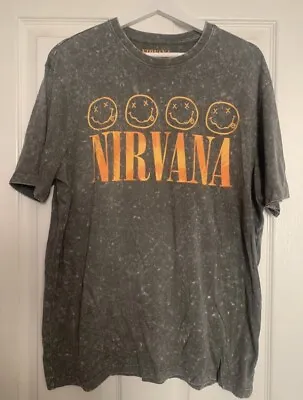 Buy Nirvana T Shirt Grunge Rock Band Merch Tee Size Large Kurt Cobain Dave Grohl • 13.50£