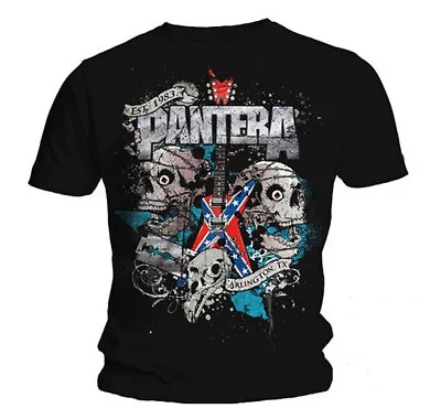 Buy Pantera Texas Skull Tshirt-black-small Rock Metal Thrash Death Punk • 11.40£