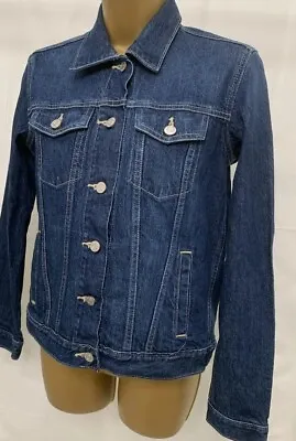 Buy Gap Denim Jacket Ladies  Sz Xs Blue Dark Wash New Without Tags • 15£