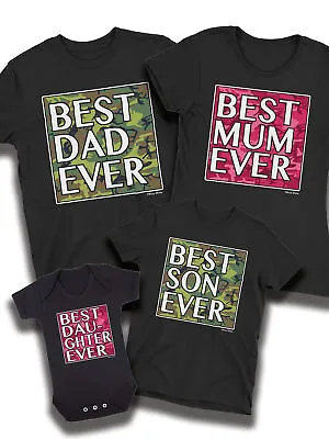 Buy Best Dad Ever Camo Matching Organic T-Shirt Father Mum Son Daughter Family Baby • 10.99£