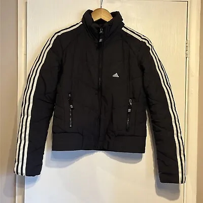 Buy Ladies Black & White Adidas Originals Slim Fit Puffer Jacket - Size 12 • 22.99£