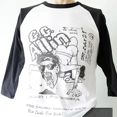 Buy GG Allin Hardcore Punk Rock Metal Long Sleeve Baseball T-shirt Unisex S-3XL • 18.99£