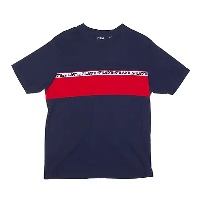 Buy FILA Mens T-Shirt Blue Short Sleeve M • 7.99£