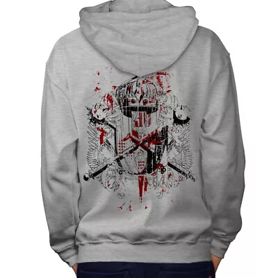 Buy Wellcoda King Crown Art Fashion Mens Hoodie, Golden Design On The Jumpers Back • 25.99£