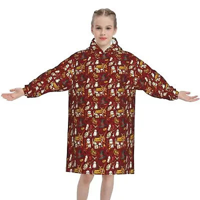 Buy Harry Potter Gryffindor Wearable Blanket Hoodie Kids Warm Sherpa Hooded Blankets • 28.78£