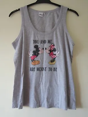 Buy Primark Size 12 14 Disney Minnie Mickey Mouse Vest Top Pj Pyjamas Grey Tank • 4.99£