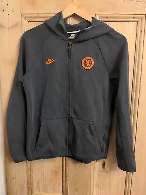 Buy Chelsea Nike Zip Hoodie- Large Childs- Grey- Pit To Pit 18 Inch • 9.99£